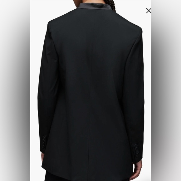 ALLSAINTS Sofia Satin Trim Blazer SZ 4 - Picture 3 of 3